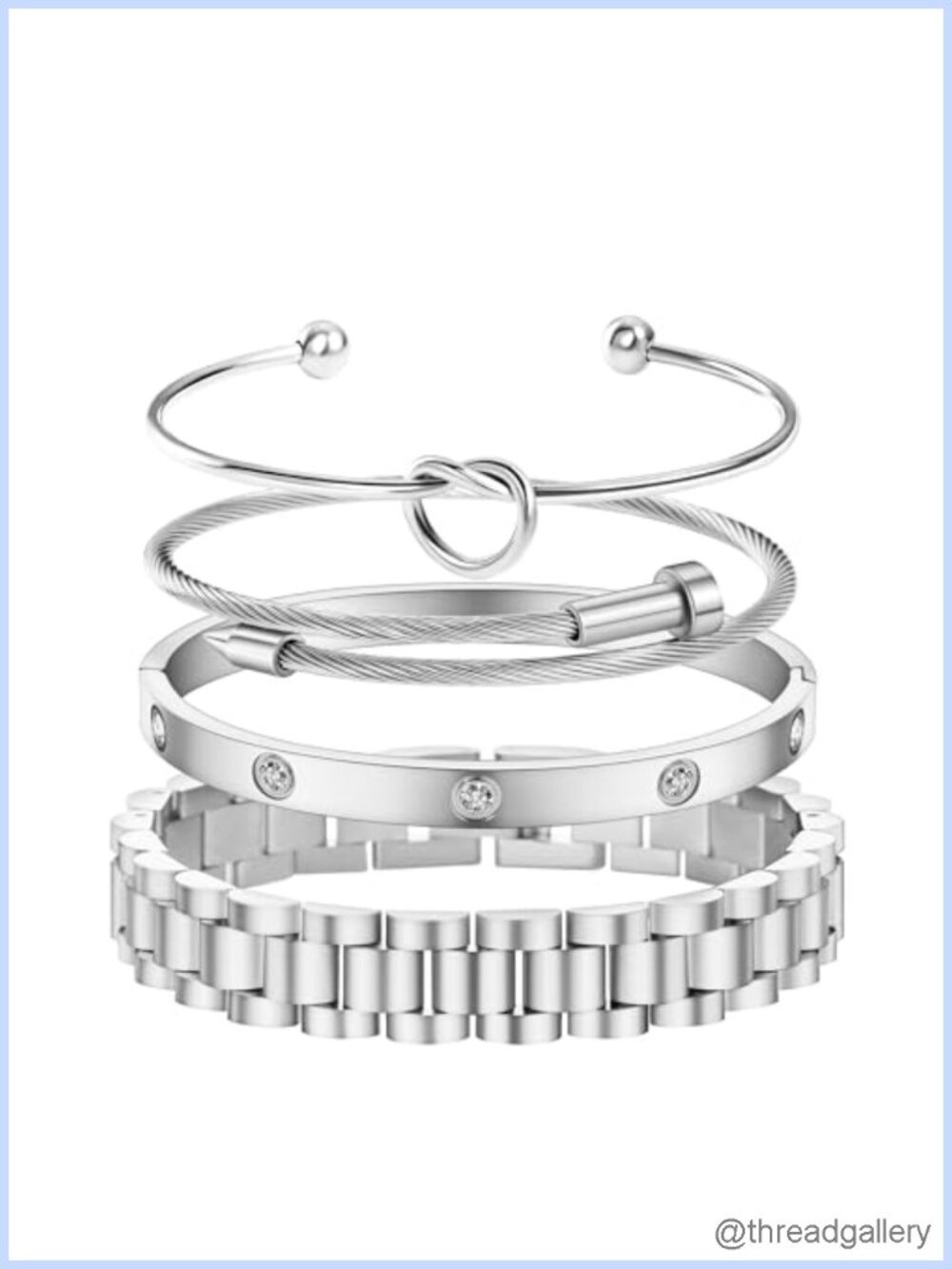 Gold Plated Bangle Bracelet Set Stackable Cubic Zirconia Tennis Bracelets for